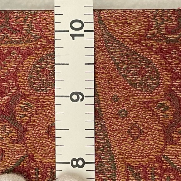 Etro Authentic Vintage Milano Red & Brown Fabric Paisley Tote Bag - Picture 12 of 15